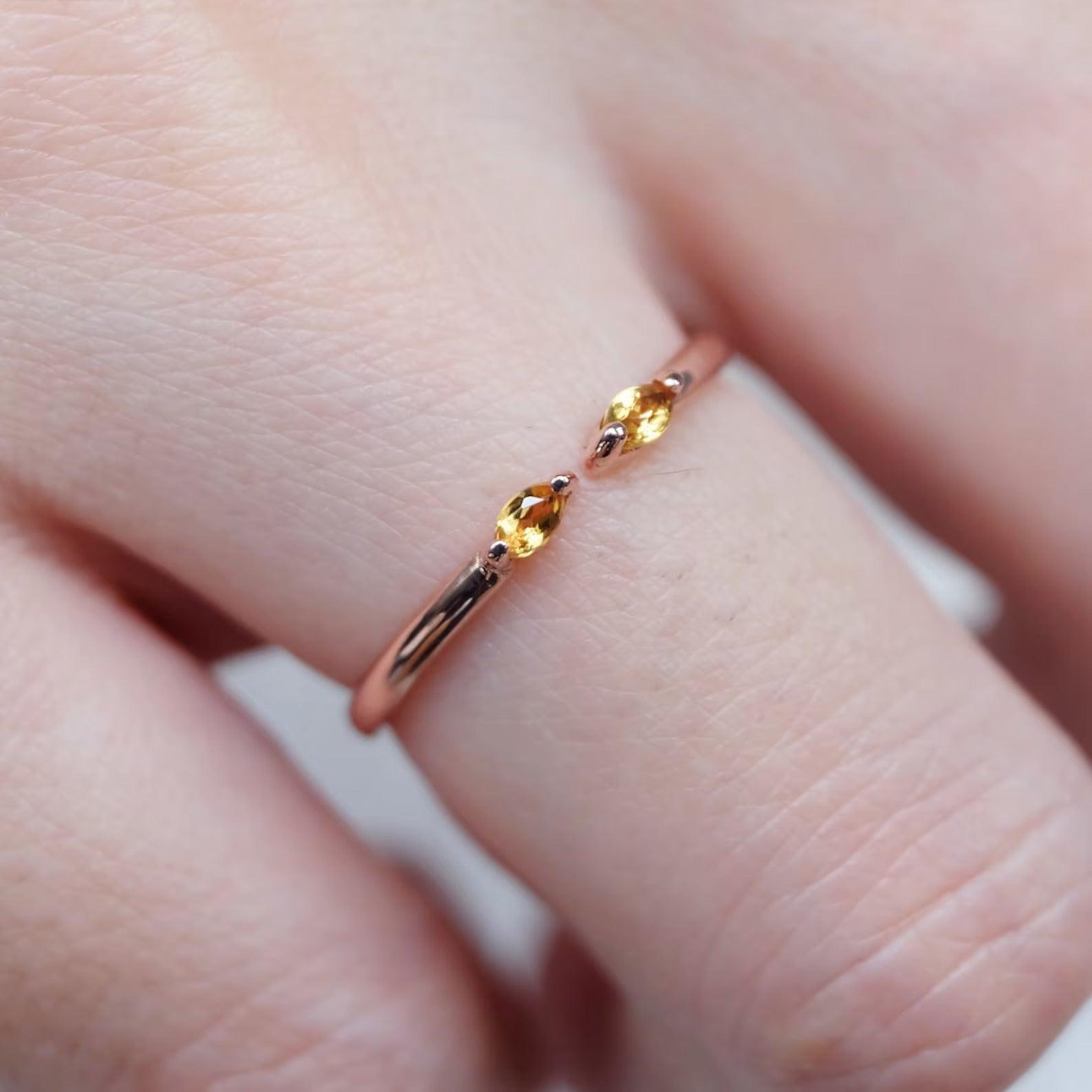 Citrine Open Ring Samad - SOVATS