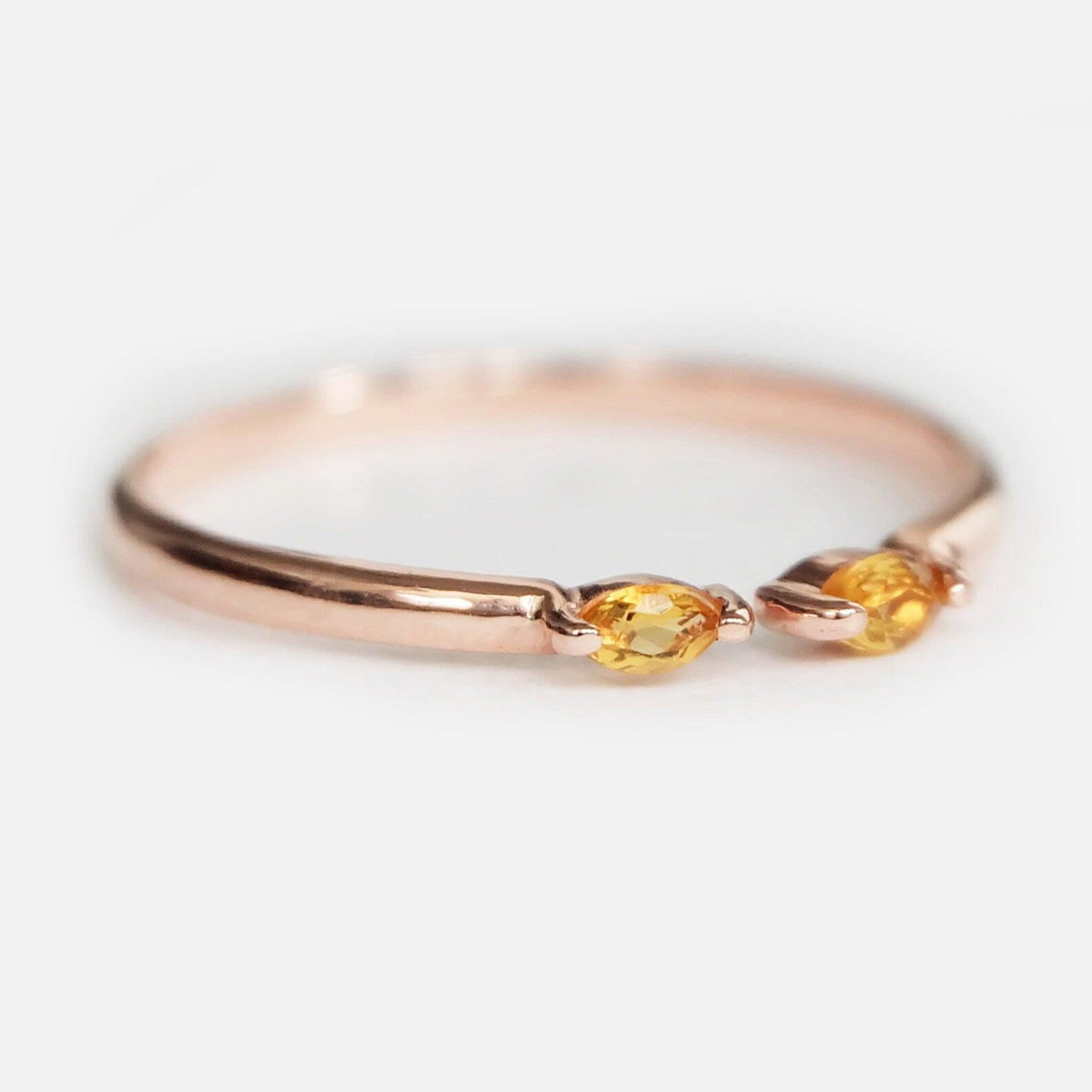 Citrine Open Ring Samad - SOVATS