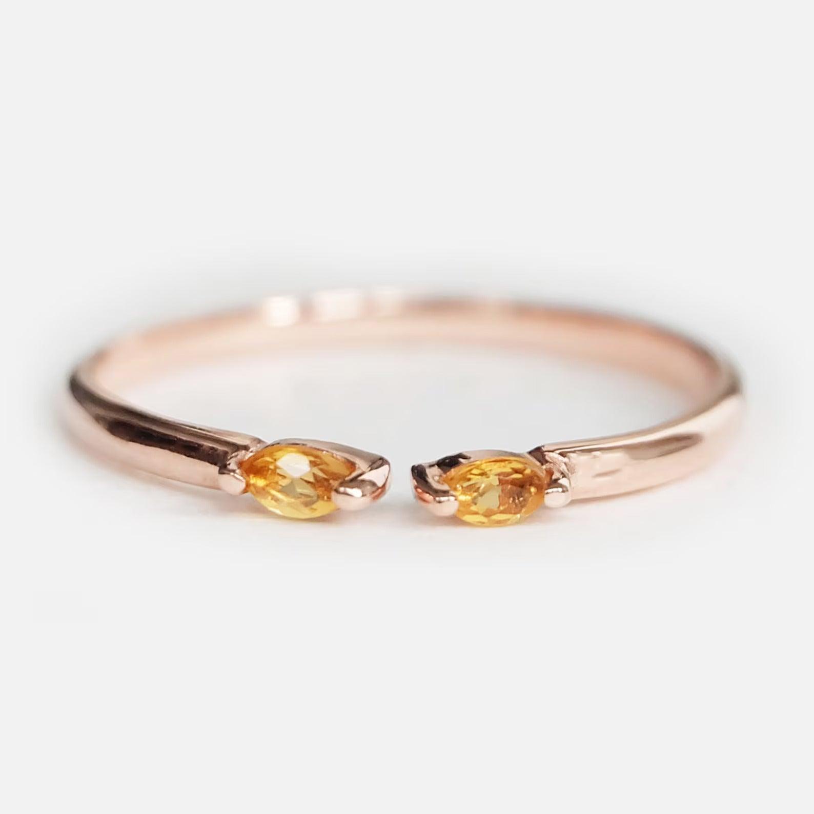 Samad Rind Citrine Open Ring Samad - SOVATS
