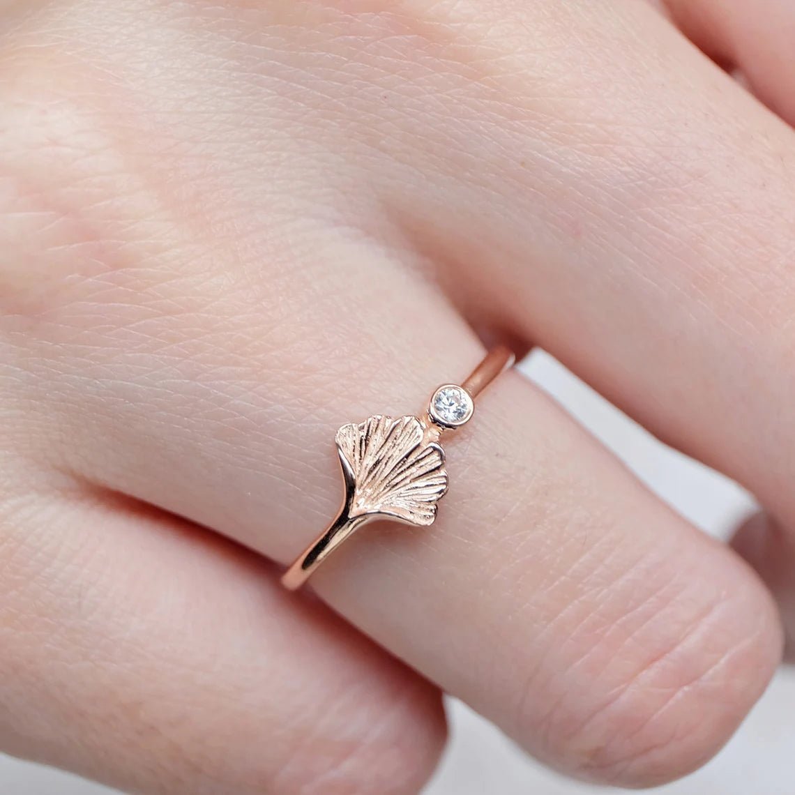 Diamond Ginkgo Ring Kamila - SOVATS