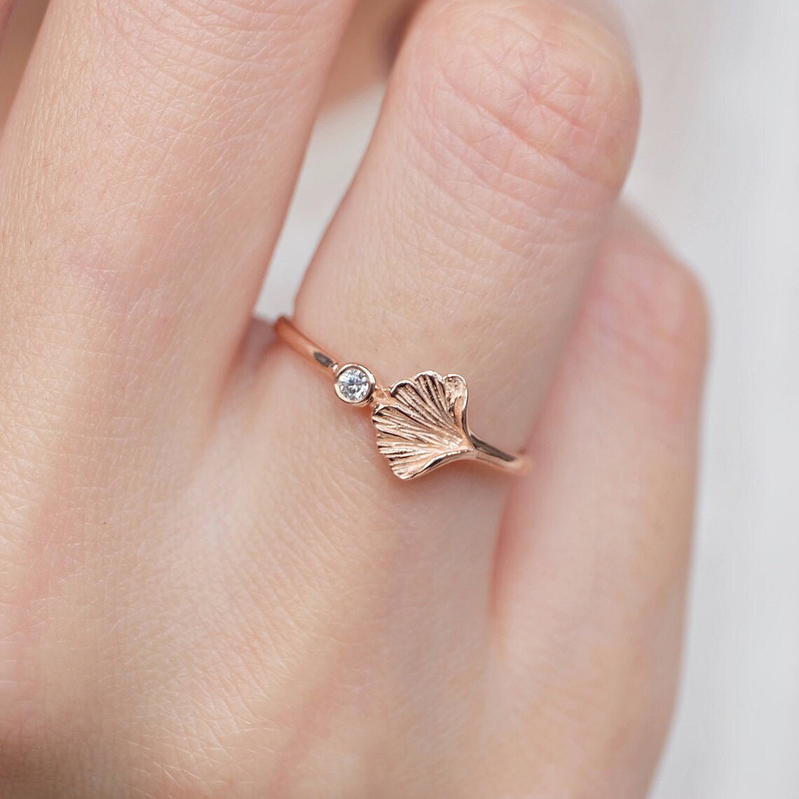 Diamond Ginkgo Ring Kamila - SOVATS