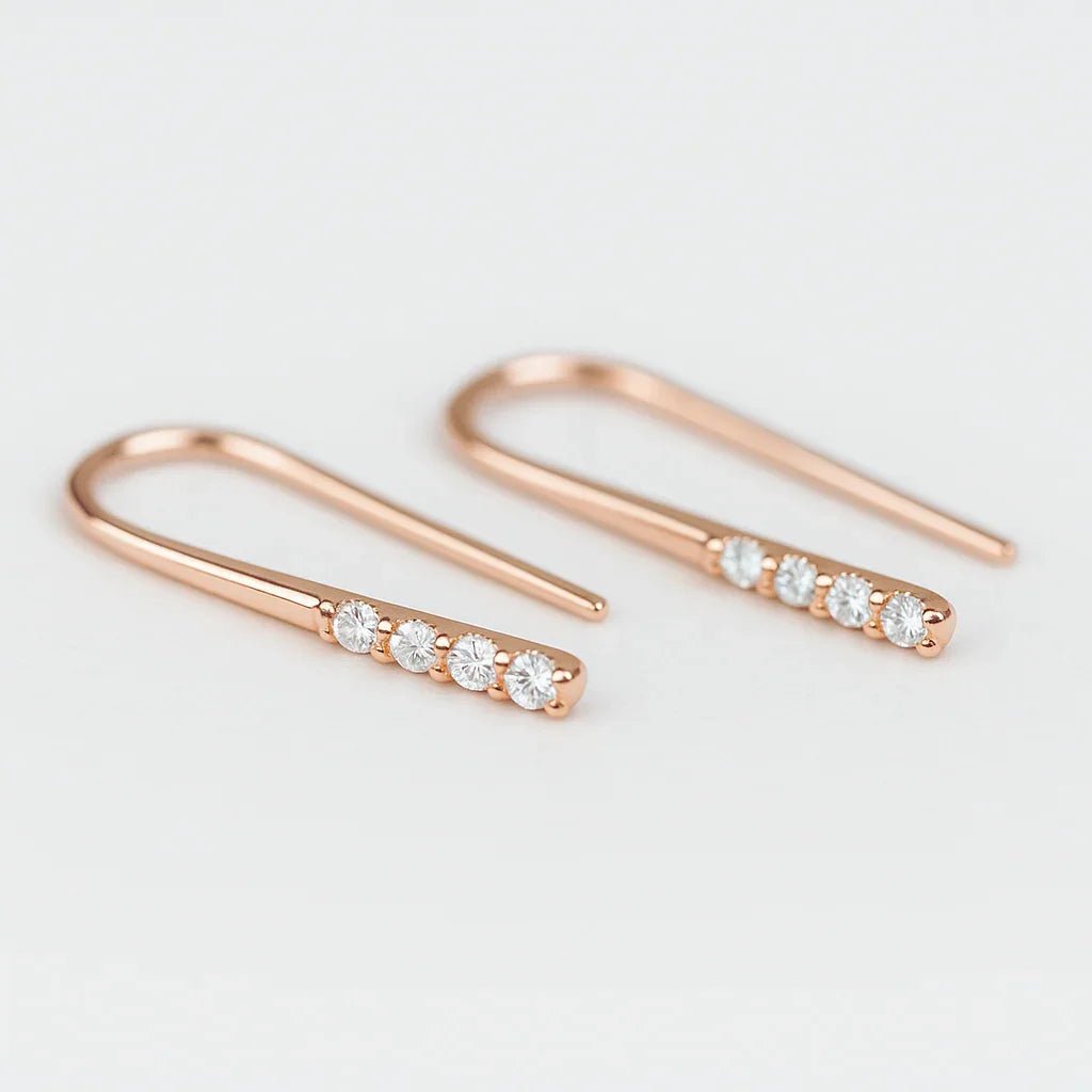 Diamond Hoop Earrings Richa - SOVATS