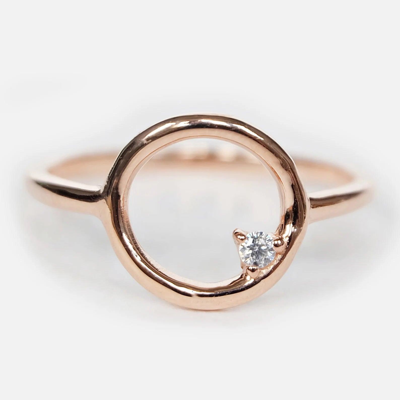 Diamond Open Circle Ring Silus - SOVATS