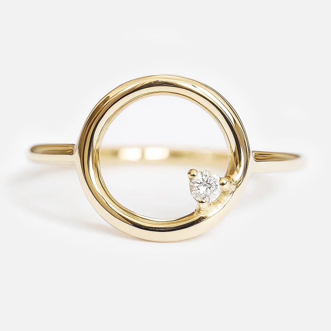 Diamond Open Circle Ring Silus - SOVATS