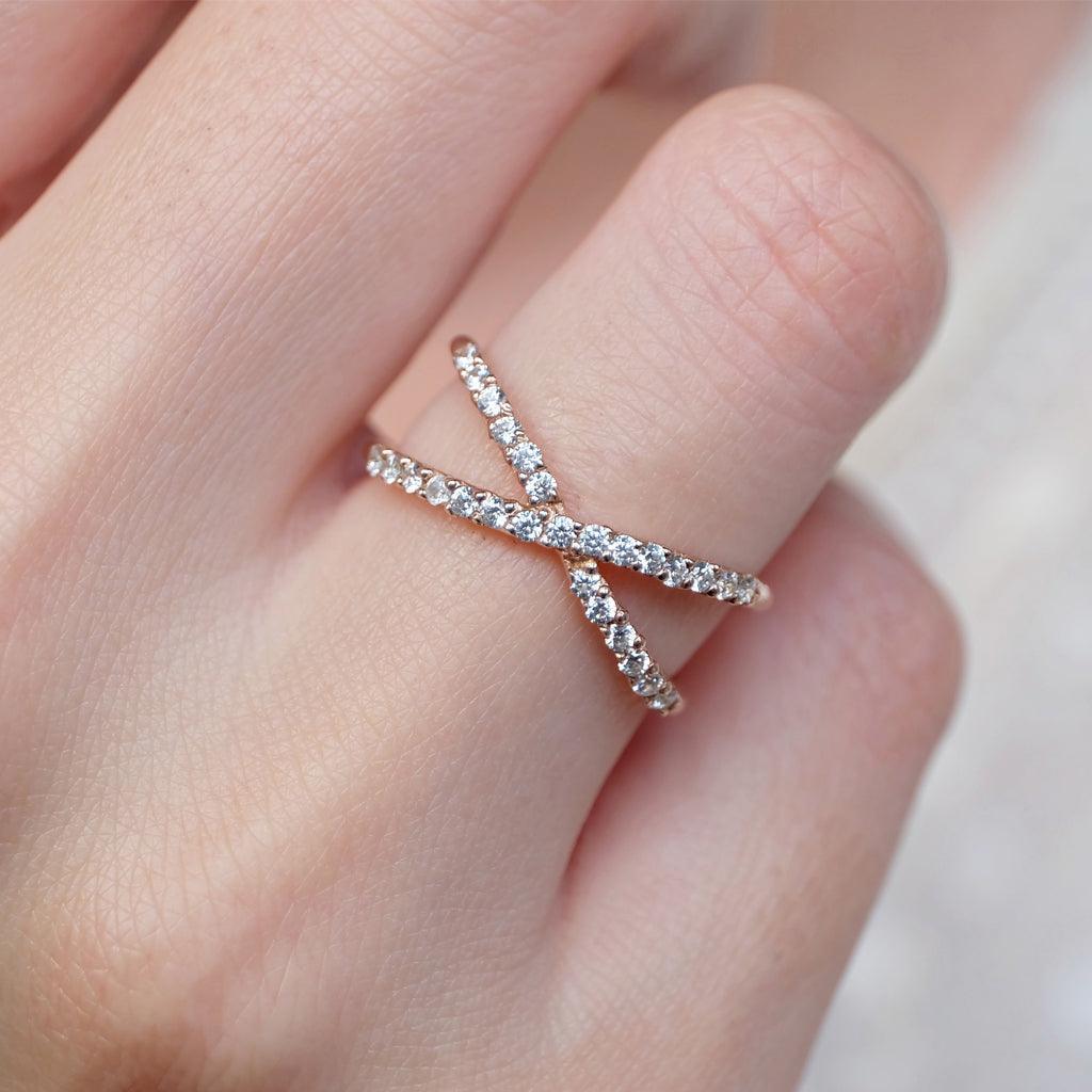 Diamond X Cross Ring Sabia - SOVATS