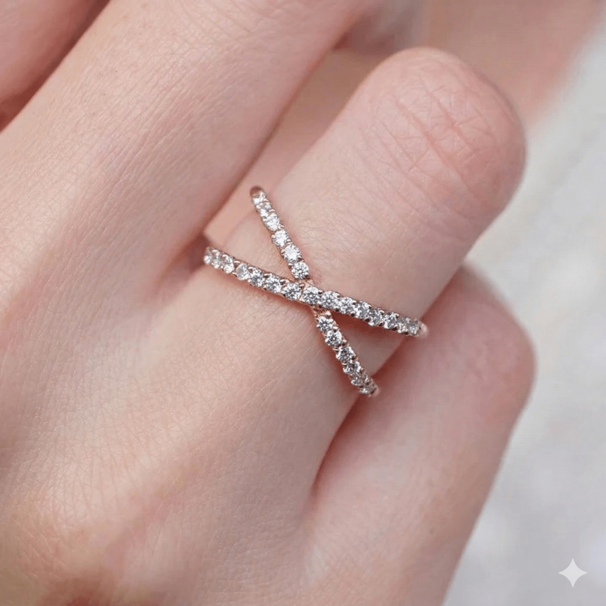Diamond X Cross Ring Sabia - SOVATS