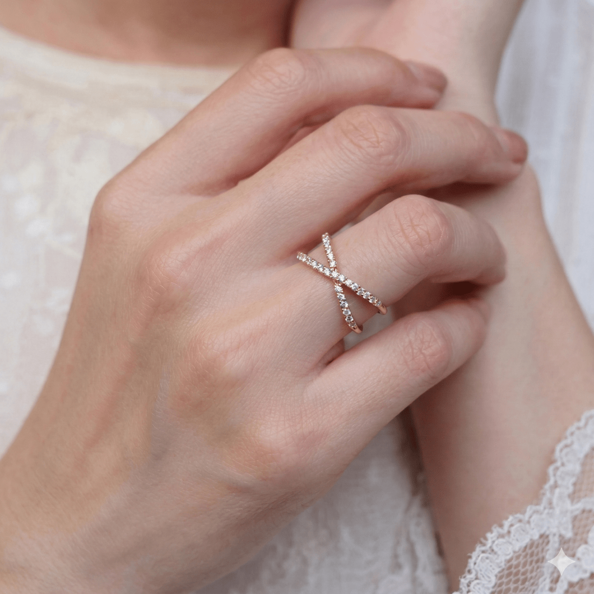 Diamond X Cross Ring Sabia - SOVATS