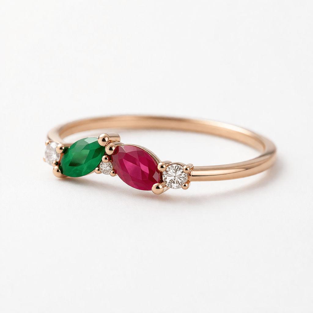 Dual Birthstone Ring Bena - SOVATS