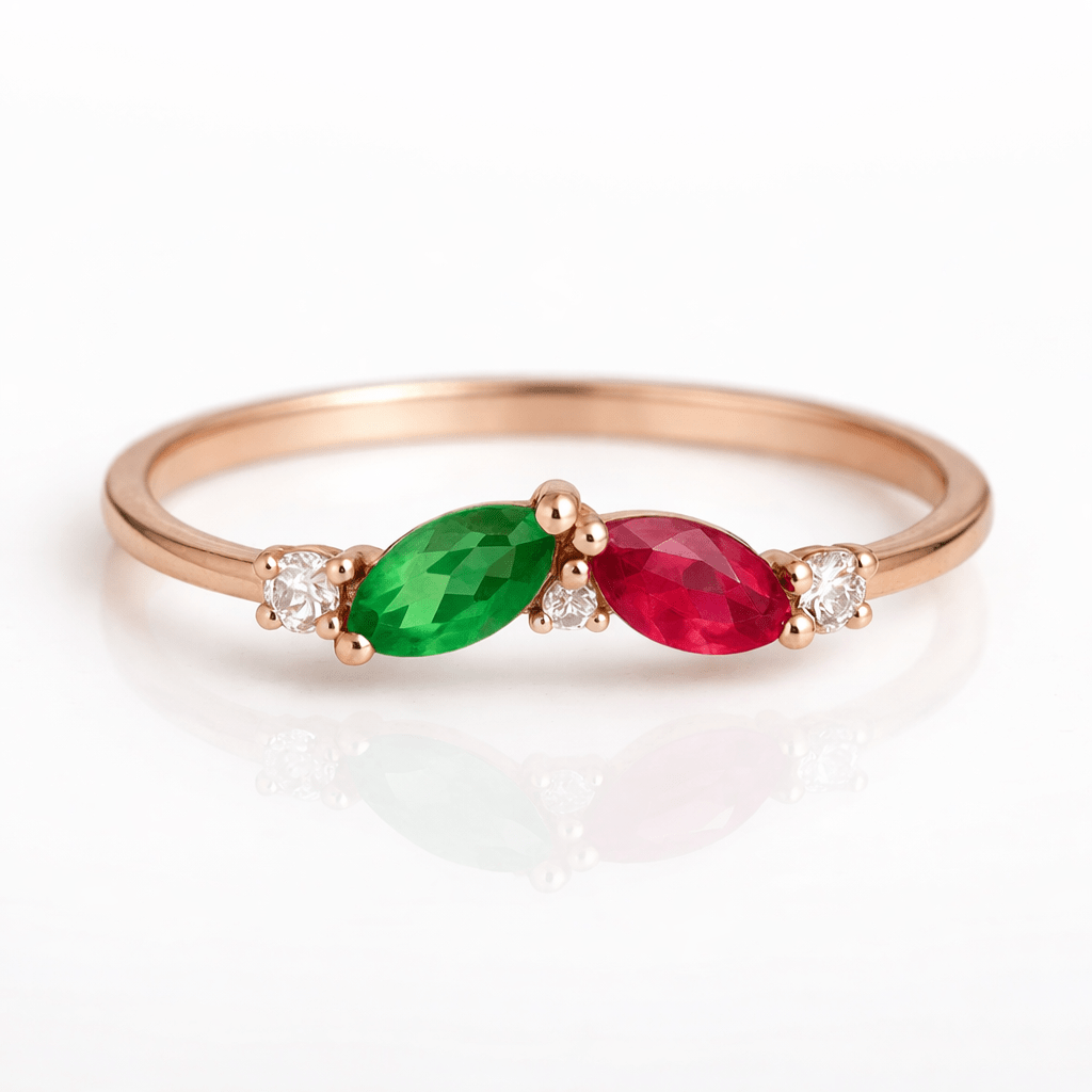 Dual Birthstone Ring Bena - SOVATS