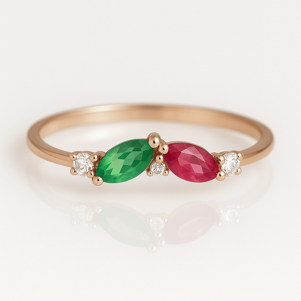 Dual Birthstone Ring Bena - SOVATS