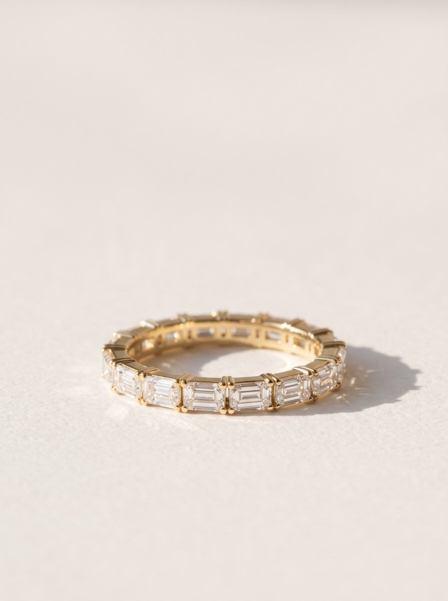 East-West Baguette Lab Diamond Eternity Band - SOVATS