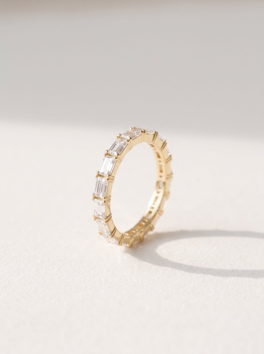 East-West Baguette Lab Diamond Eternity Band - SOVATS