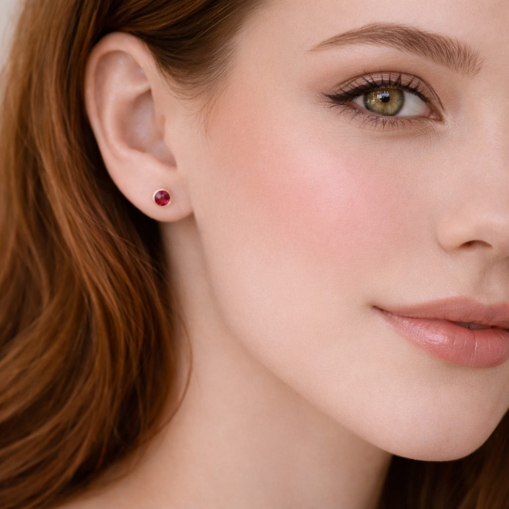 Ruby Earrings Edda