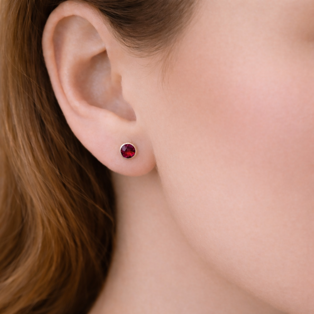 Ruby Earrings Edda