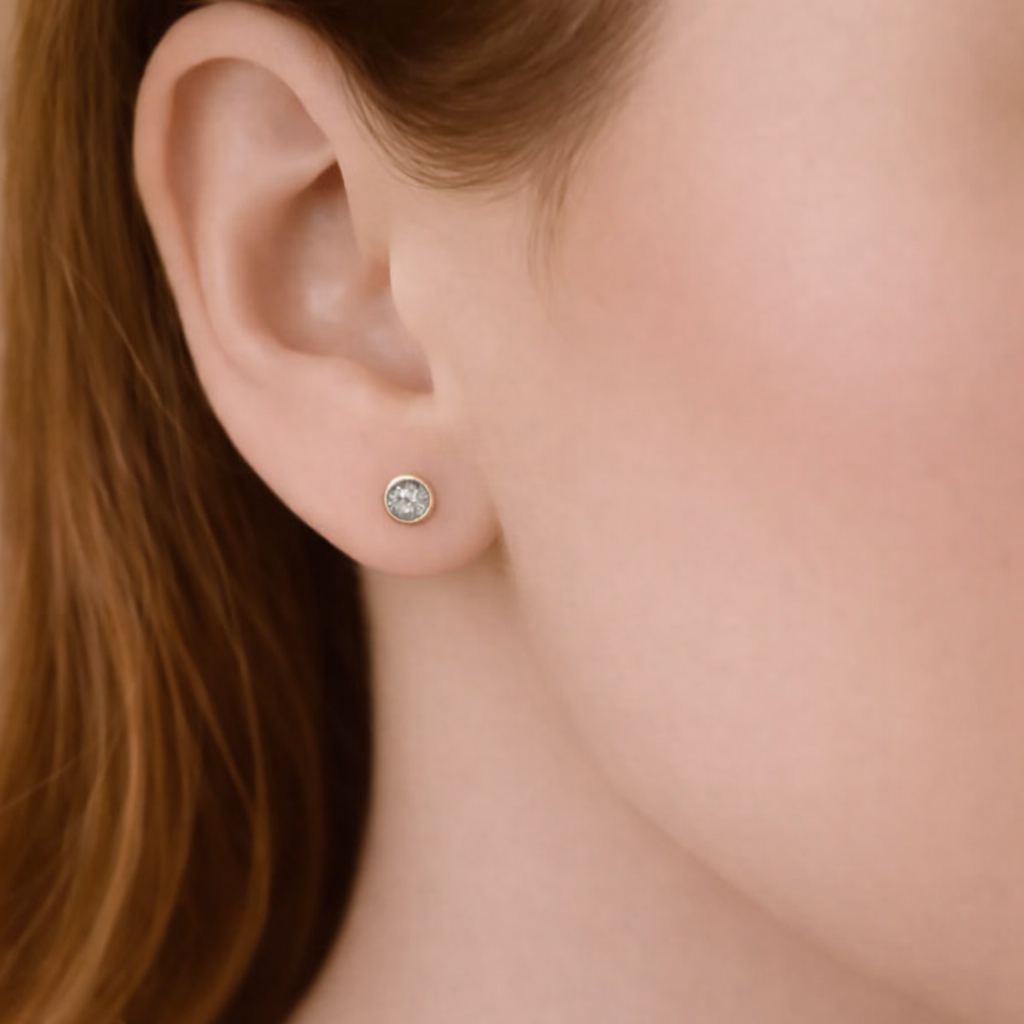 White Topaz Earrings Carina