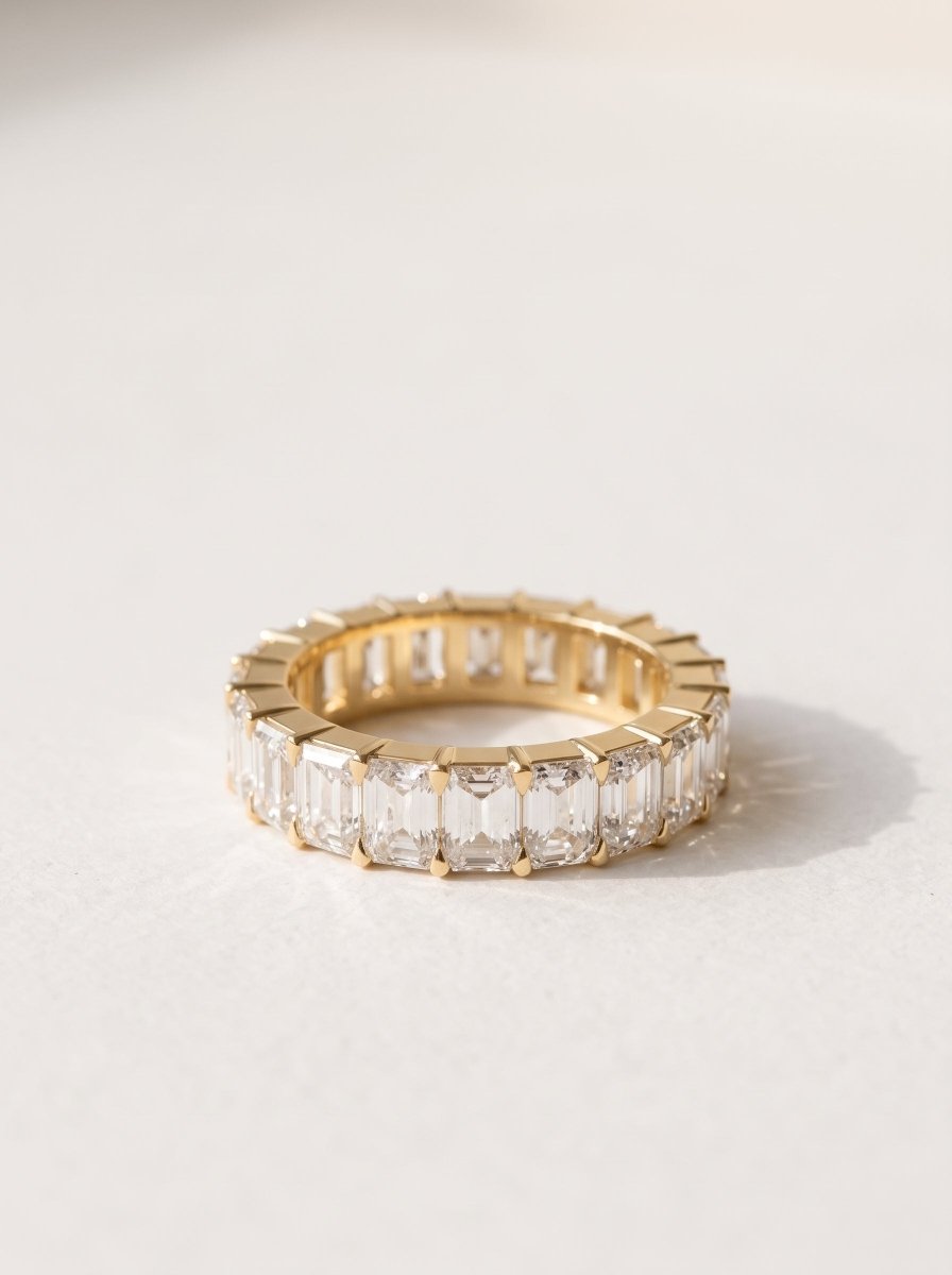Emerald Cut Lab Diamond Eternity Band - SOVATS