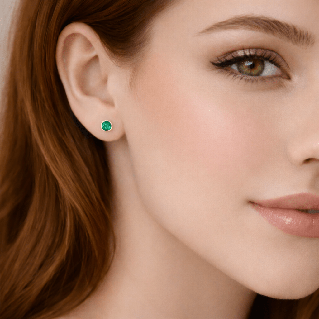 Emerald Earrings Edda - SOVATS