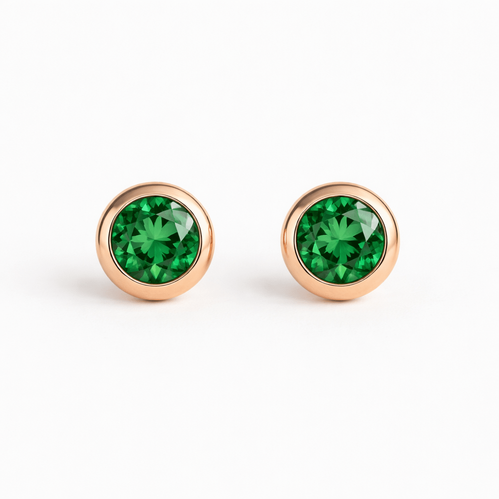Emerald Gold Earrings Amayeta - SOVATS