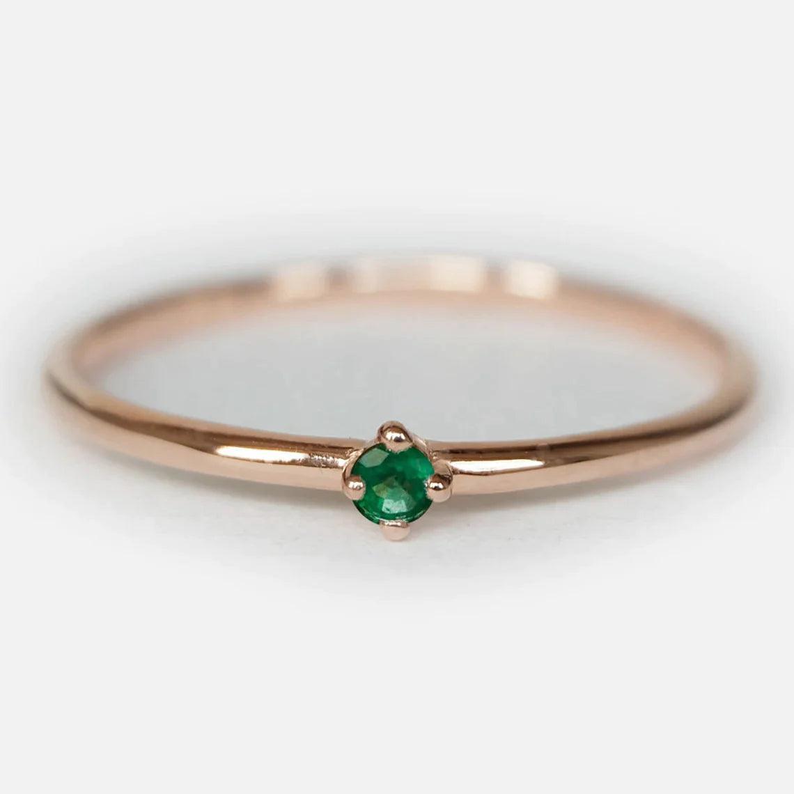 Emerald Solitaire Ring Eva - SOVATS