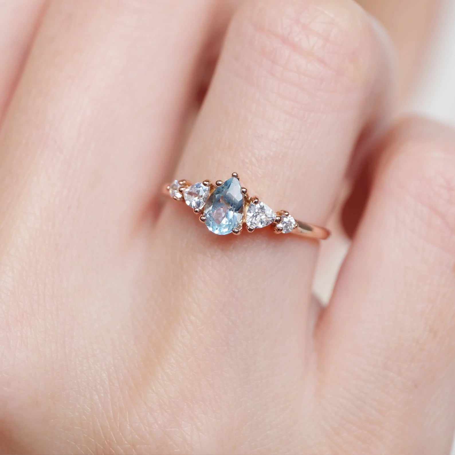 Aquamarine Engagement Ring Summersor - SOVATS