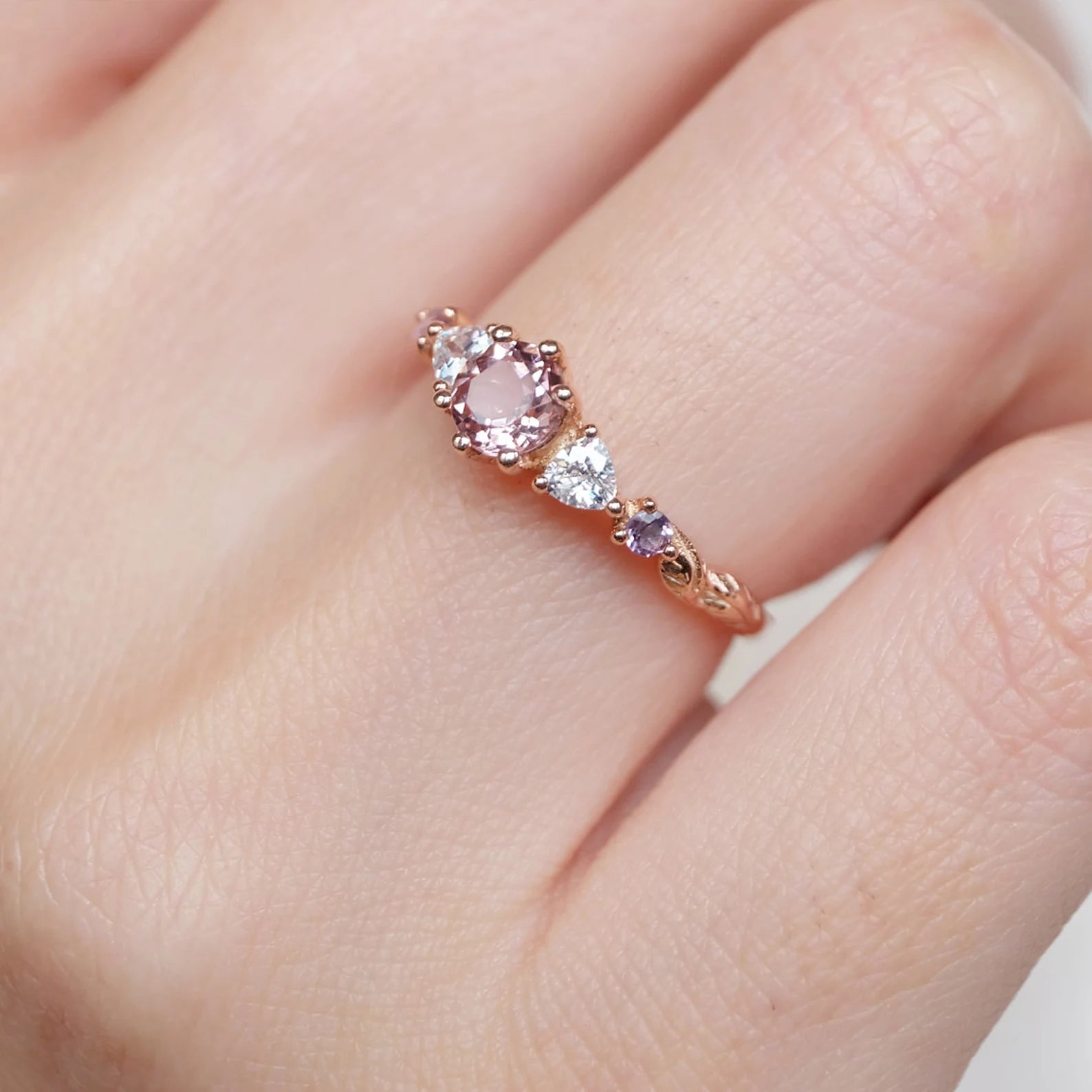 Morganite Engagement Ring Aimi