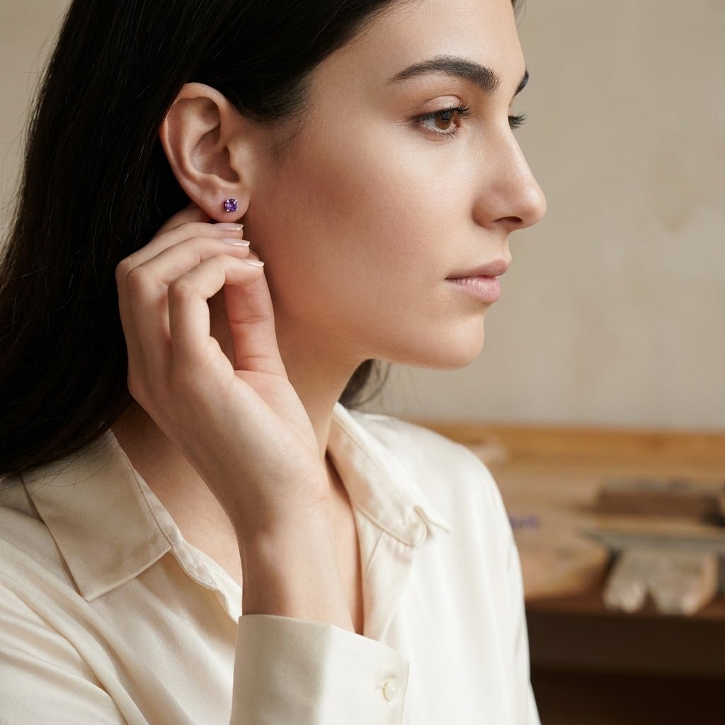 February's Birthstone Earrings Sanaz - SOVATS