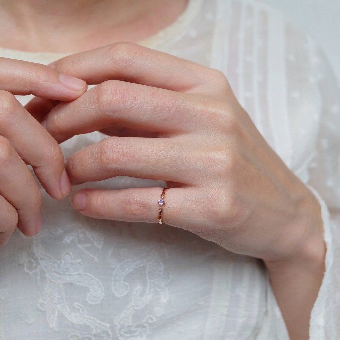 February's Birthstone Ring Amelia - SOVATS