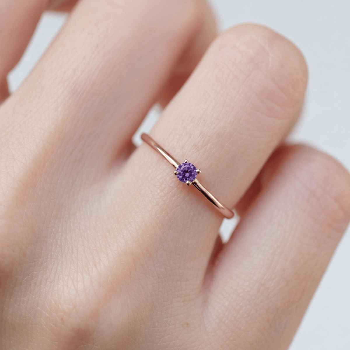 February's Birthstone Ring Asal - SOVATS