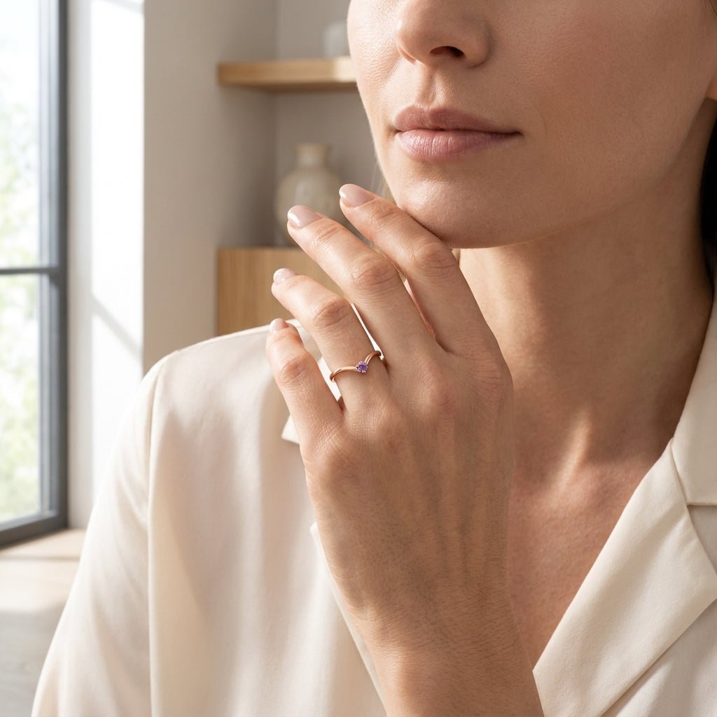 February's Birthstone Ring Beluna - SOVATS