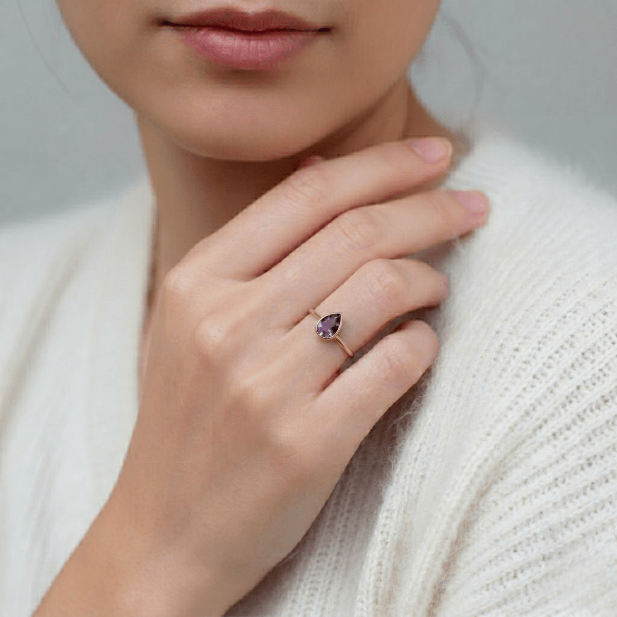 February's Birthstone Ring Bijou - SOVATS