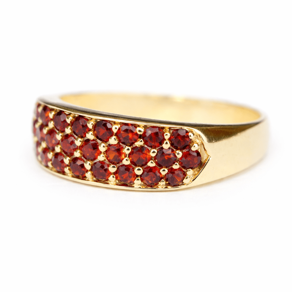 Garnet Cluster Gold Ring Juno - SOVATS