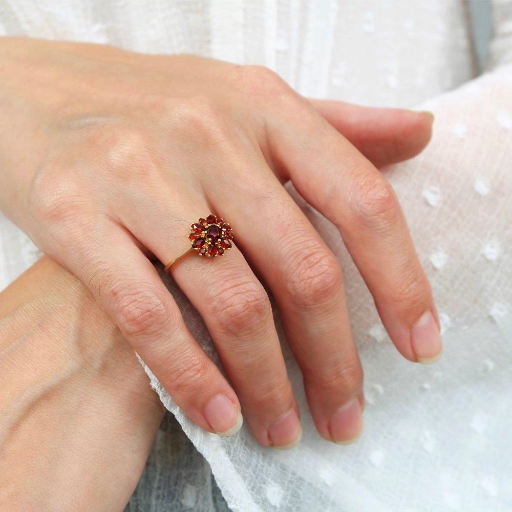 Garnet Cluster Ring Aasmaa - SOVATS