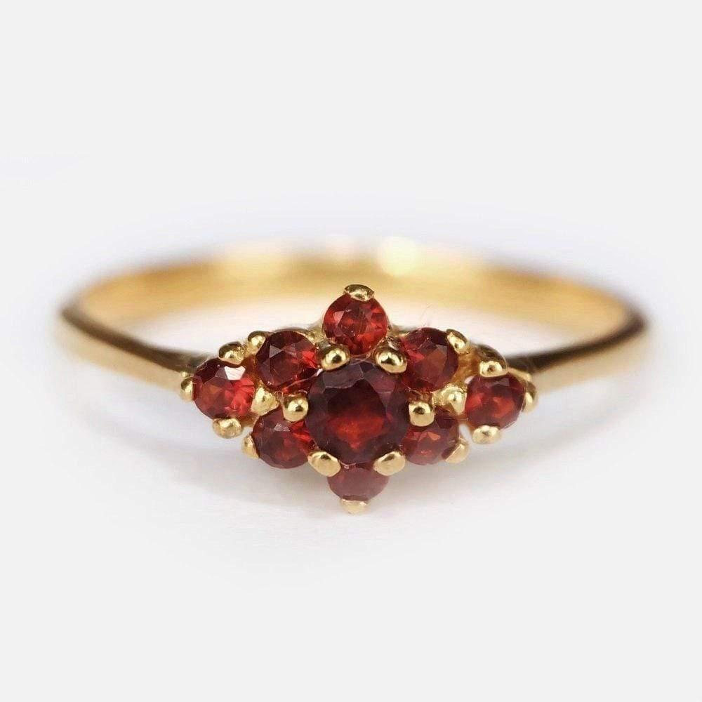 Garnet Cluster Ring Eva - SOVATS
