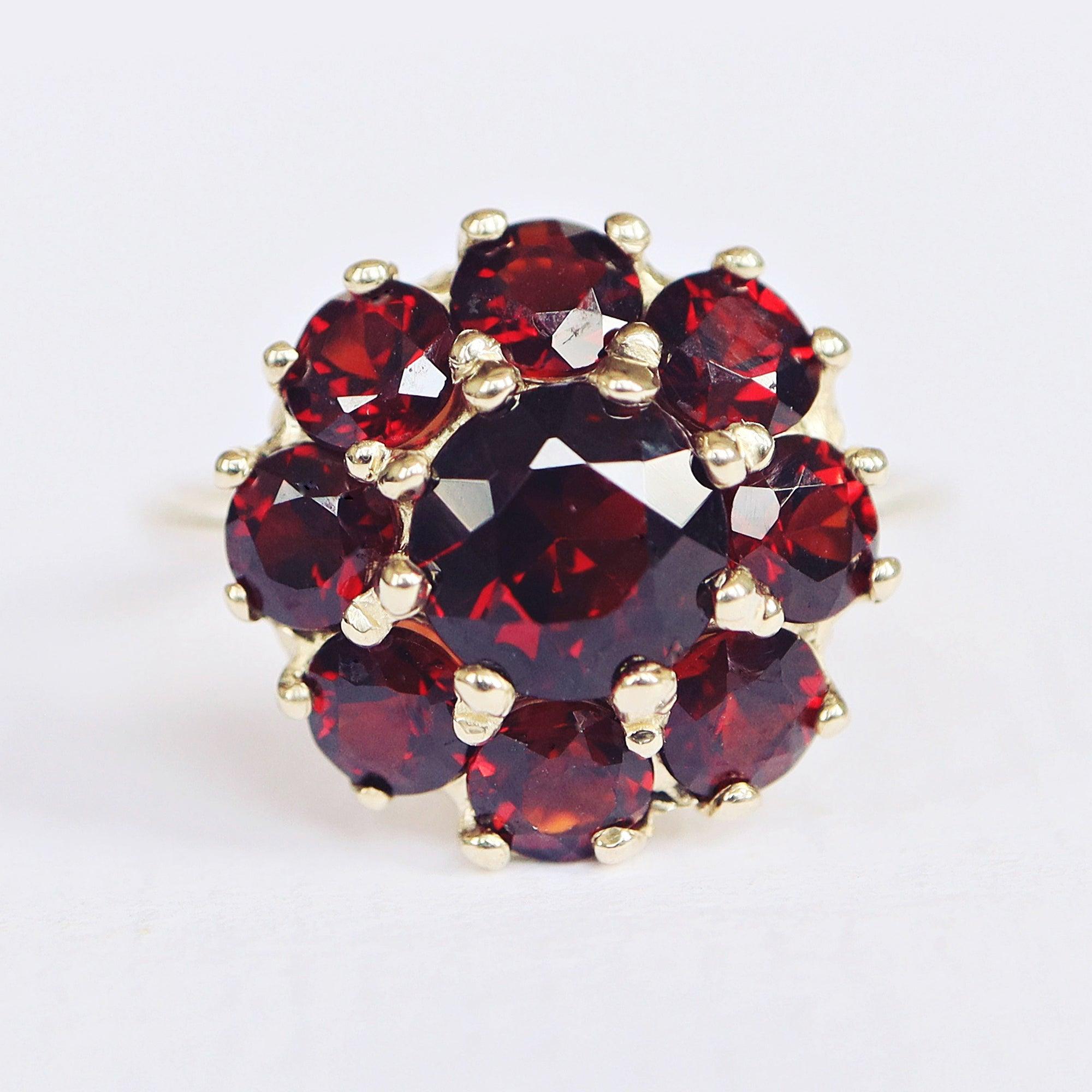 Garnet Cluster Ring Greta - SOVATS