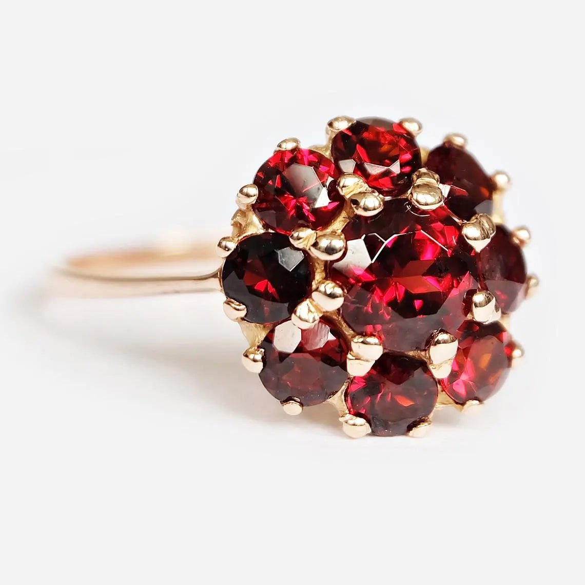 Garnet Cluster Ring Greta - SOVATS