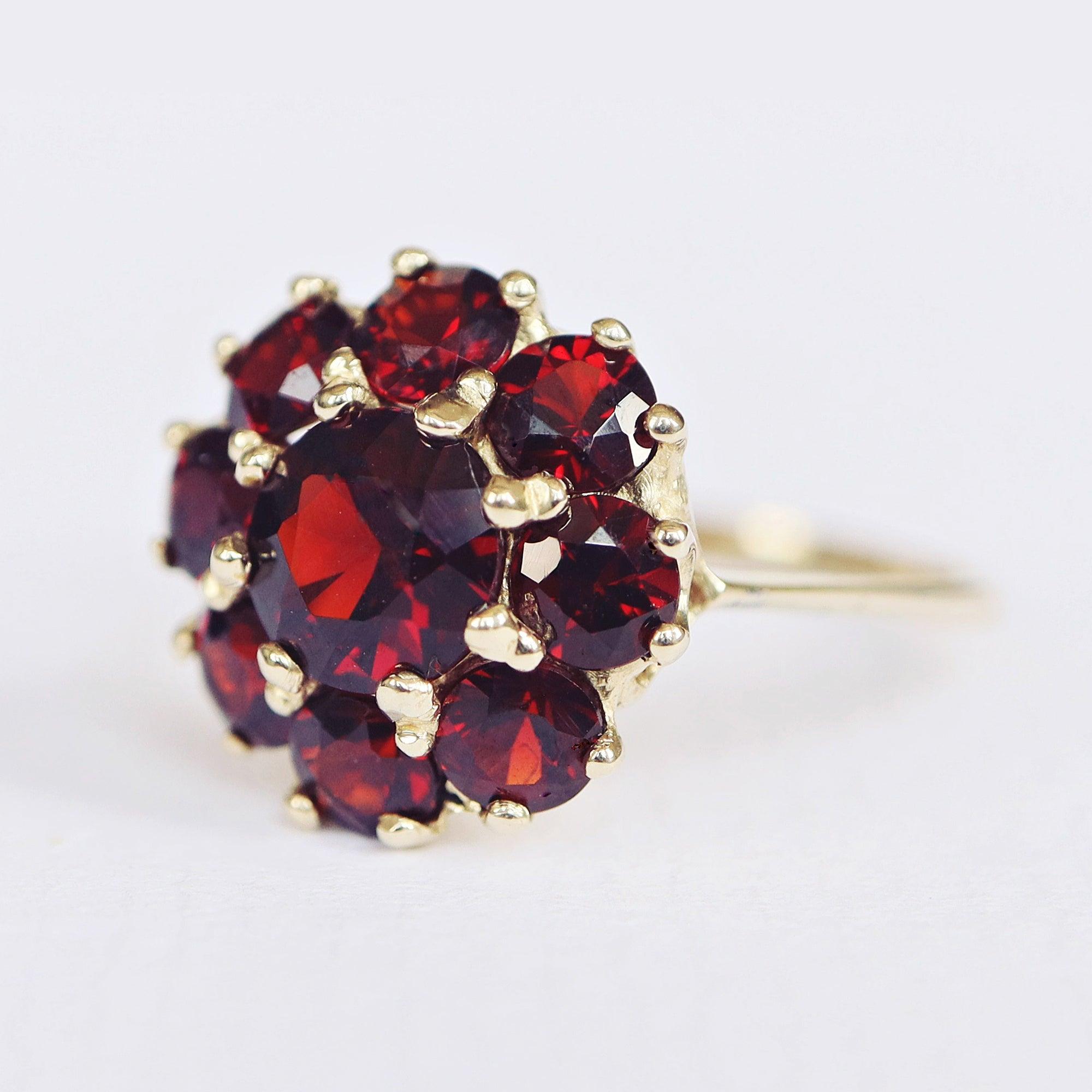Garnet Cluster Ring Greta - SOVATS