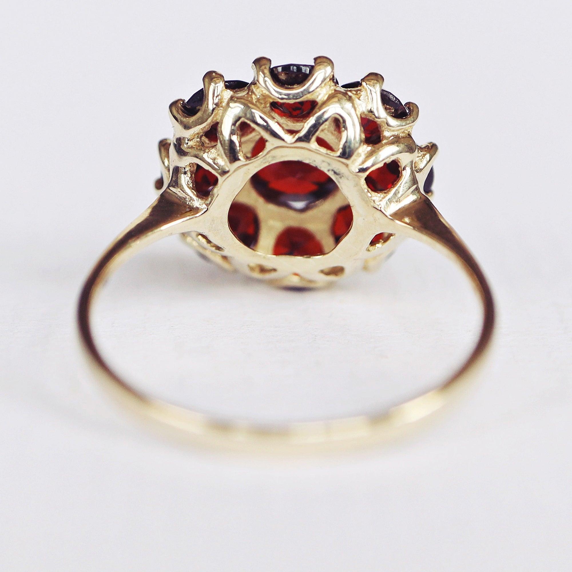 Garnet Cluster Ring Greta - SOVATS