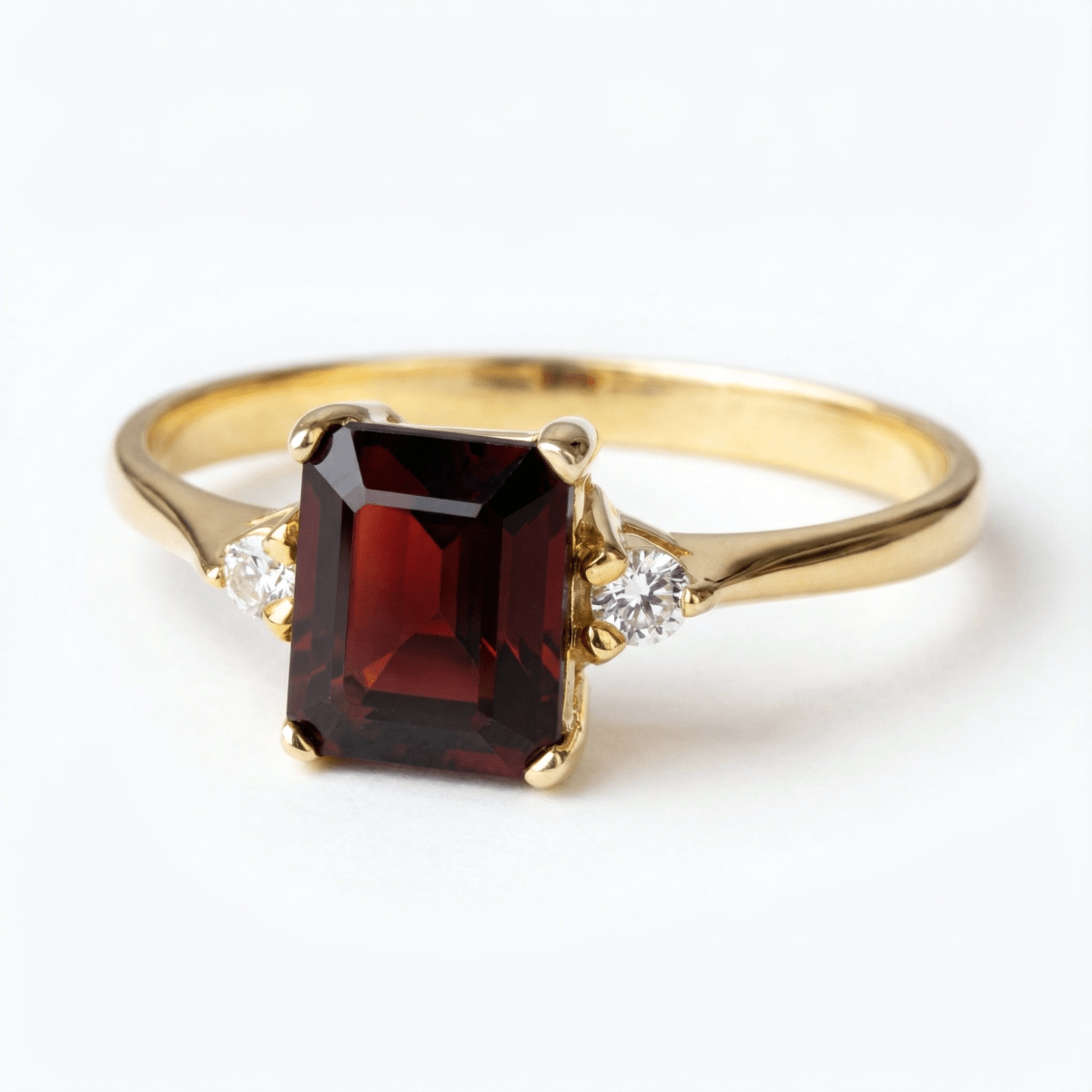 Garnet Diamond Ring Jirina - SOVATS