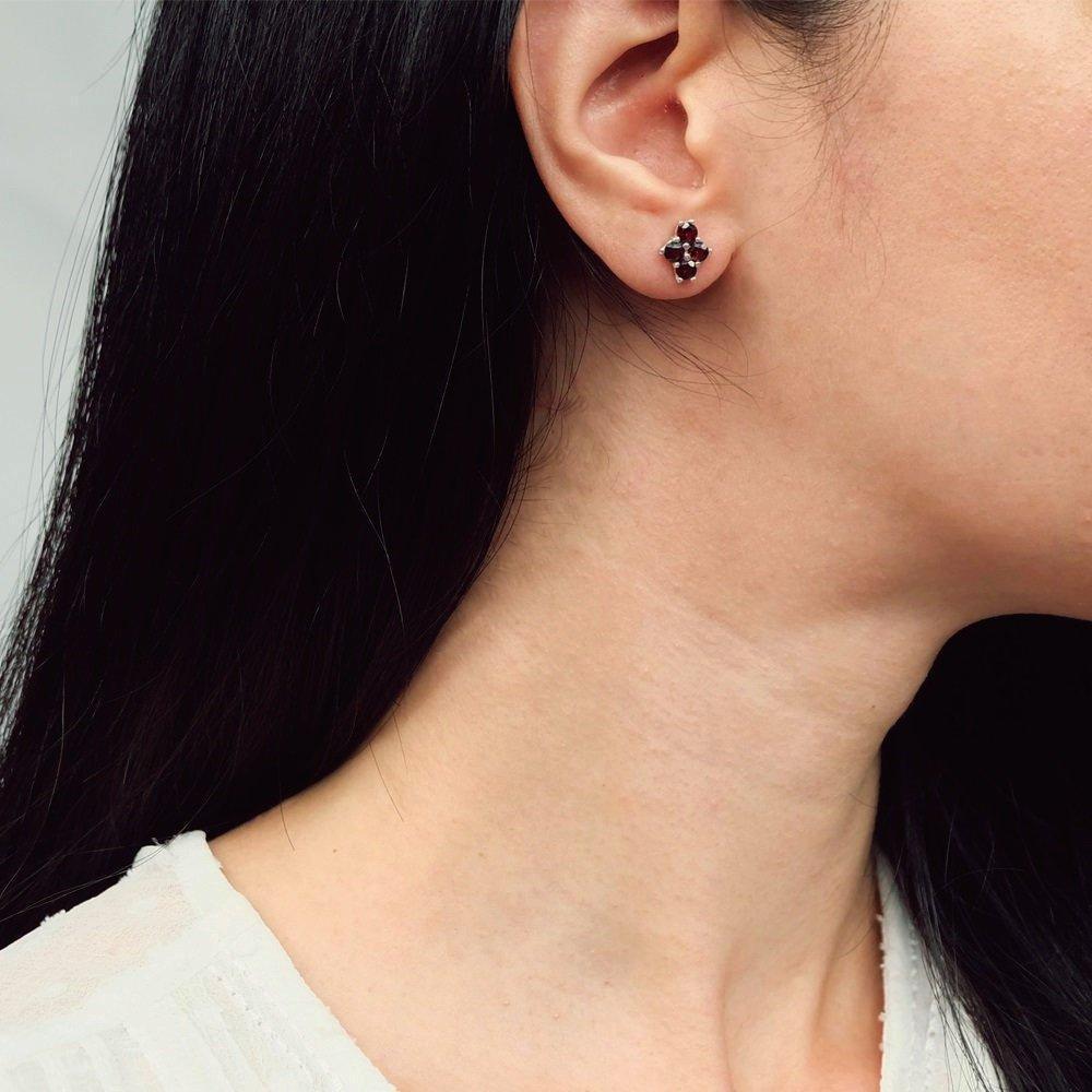 Garnet Earrings Afisa - SOVATS