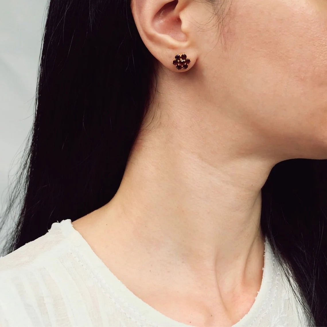 Garnet Earrings Aurea - SOVATS