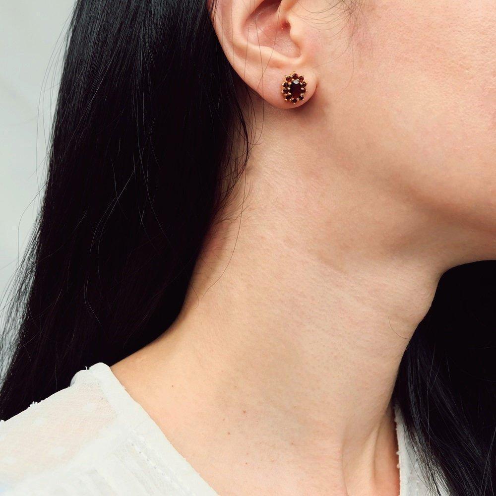 Garnet Earrings Belma - SOVATS
