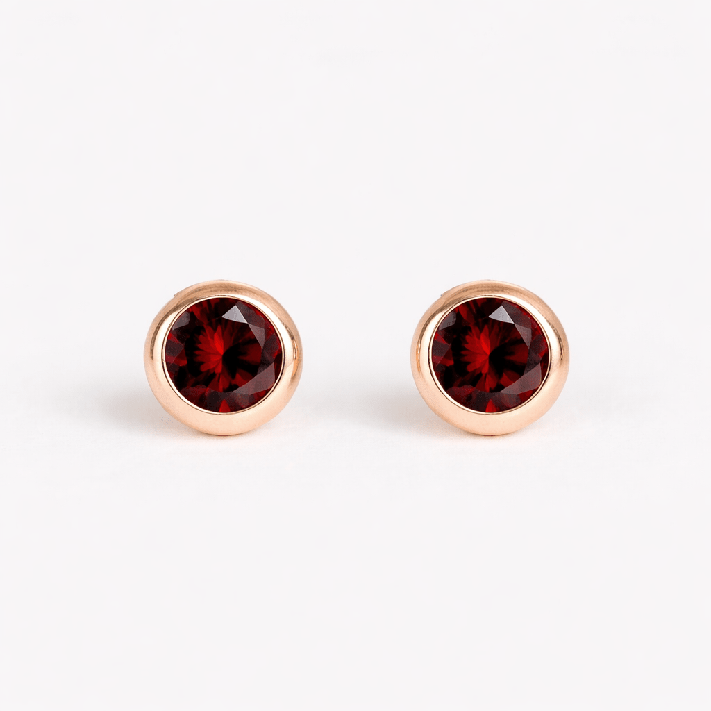 Garnet Earrings Edda - SOVATS