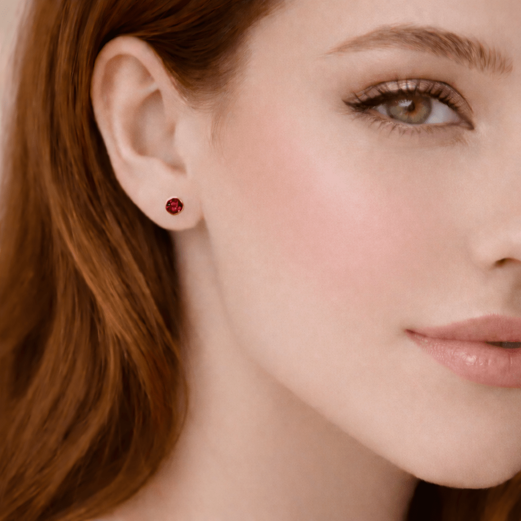 Garnet Earrings Edda - SOVATS