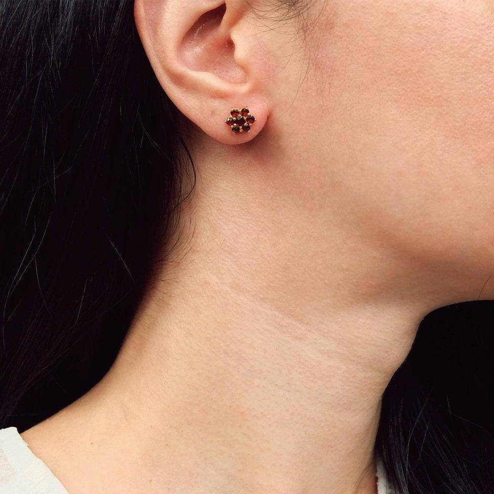 Garnet Earrings Milo - SOVATS
