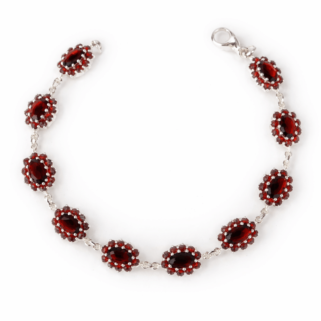 Garnet Gold Bracelet Gianna - SOVATS
