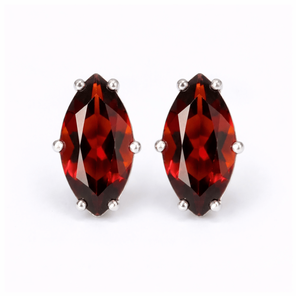 Garnet Gold Earring Tania - SOVATS