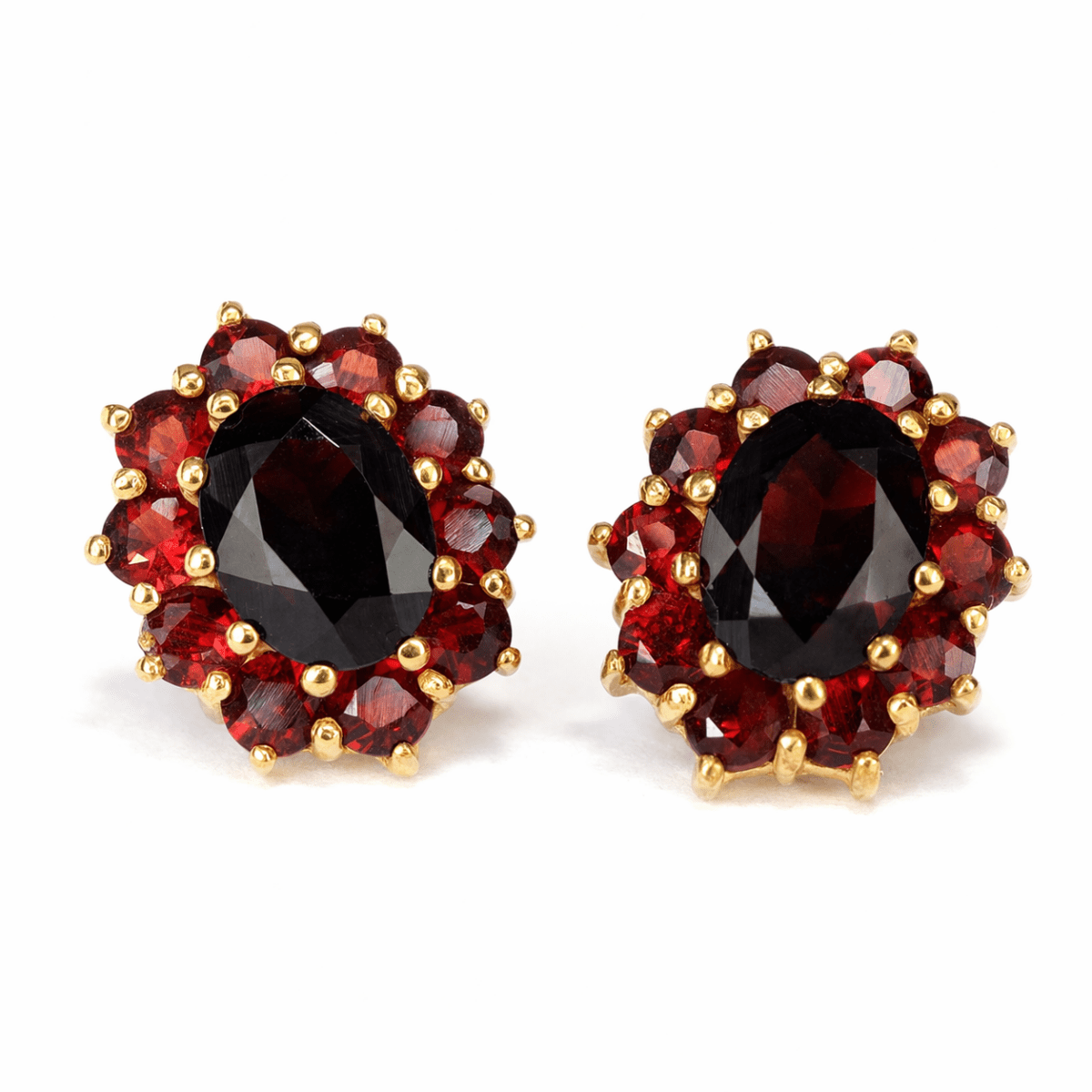 Garnet Gold Earrings Karin - SOVATS