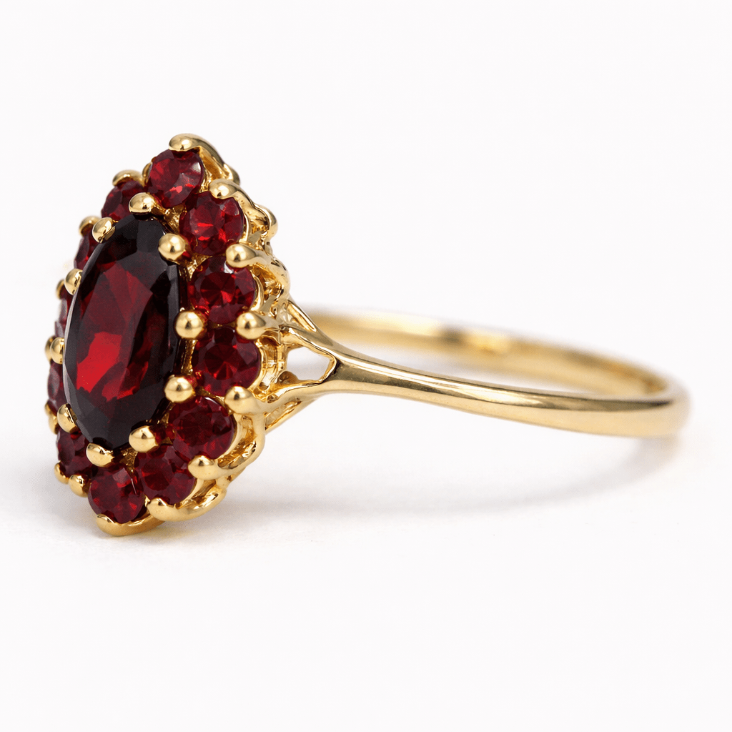 Garnet Gold Ring Alandra - SOVATS