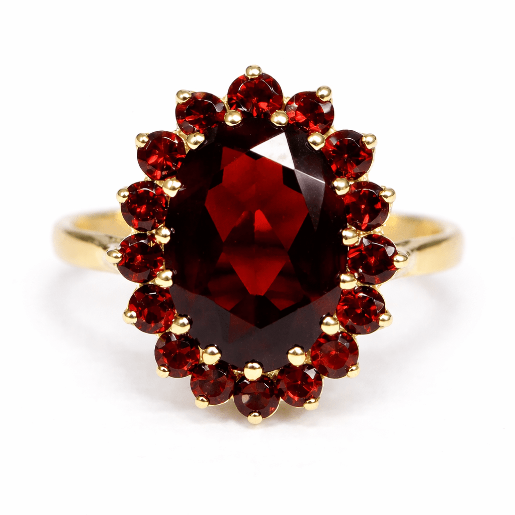 Garnet Gold Ring Alina - SOVATS