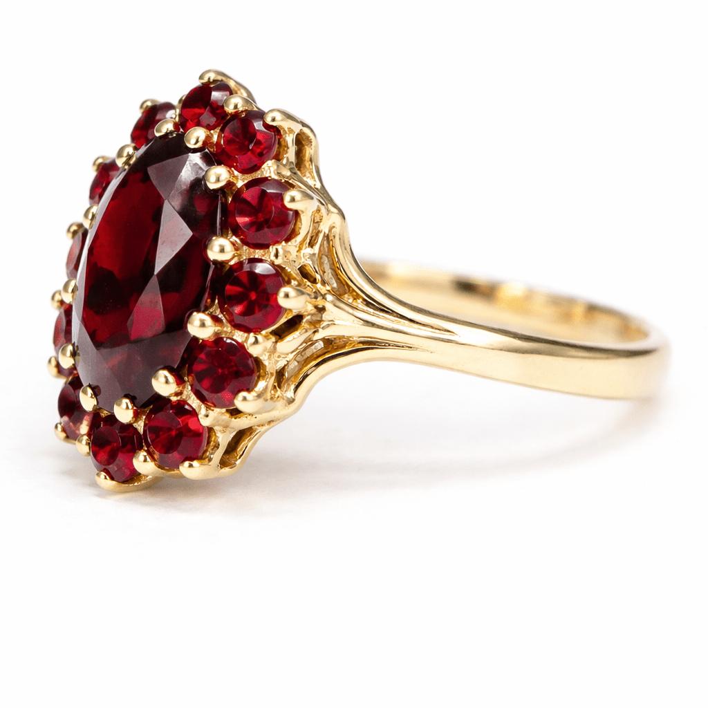 Garnet Gold Ring Alina - SOVATS